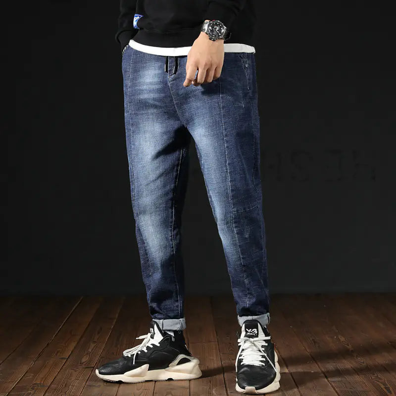 Men's Relaxed Harem Stretch Denim Jeans