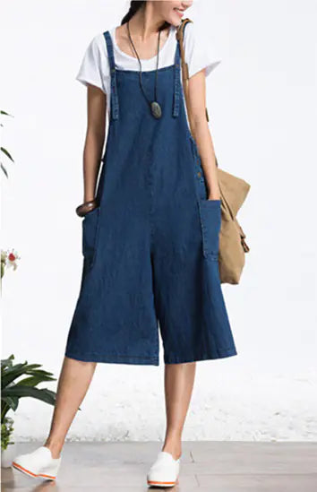 Loose Casual Denim Overalls