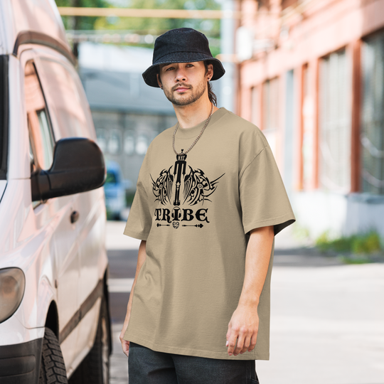 Oversized Faded T-Shirt-Black Logo