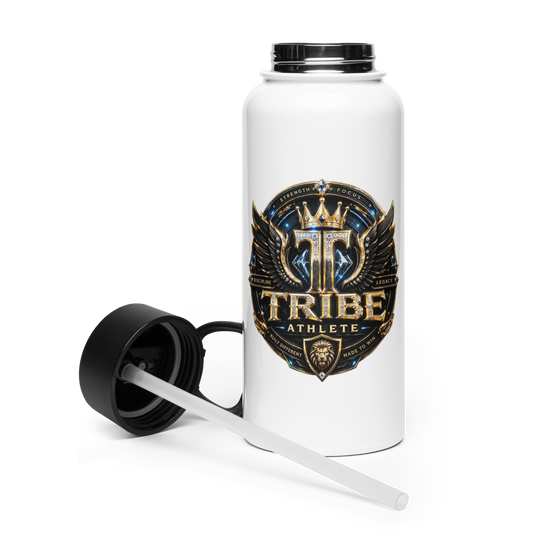 Tribe’s Stainless steel water bottle with a straw lid