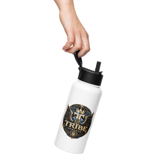 Tribe’s Stainless steel water bottle with a straw lid