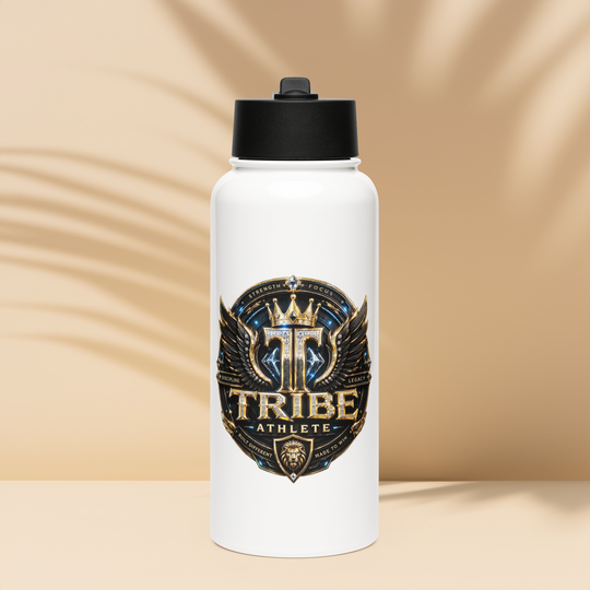 Tribe’s Stainless steel water bottle with a straw lid