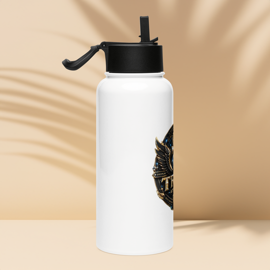Tribe’s Stainless steel water bottle with a straw lid