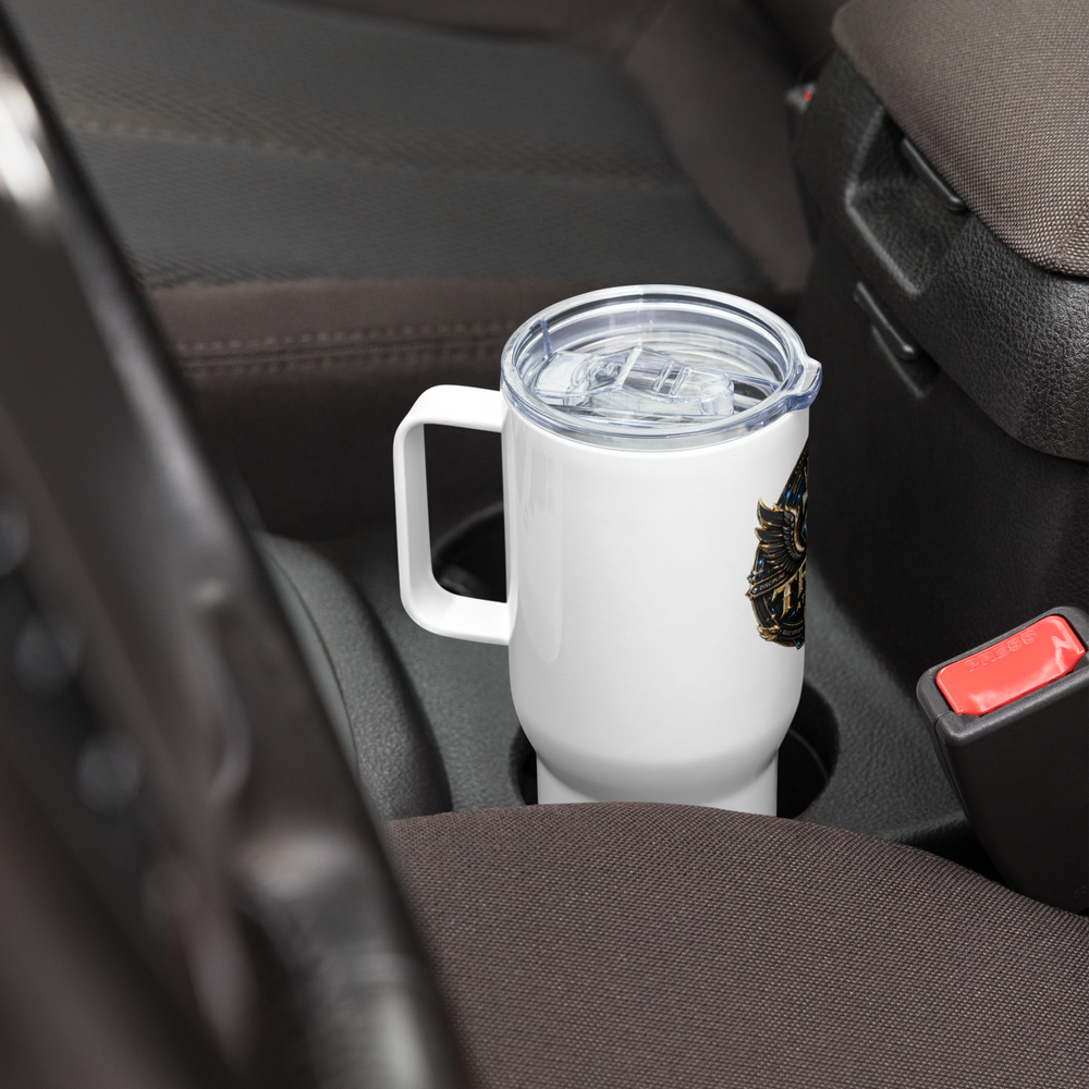 Tribe’s Travel mug with a handle